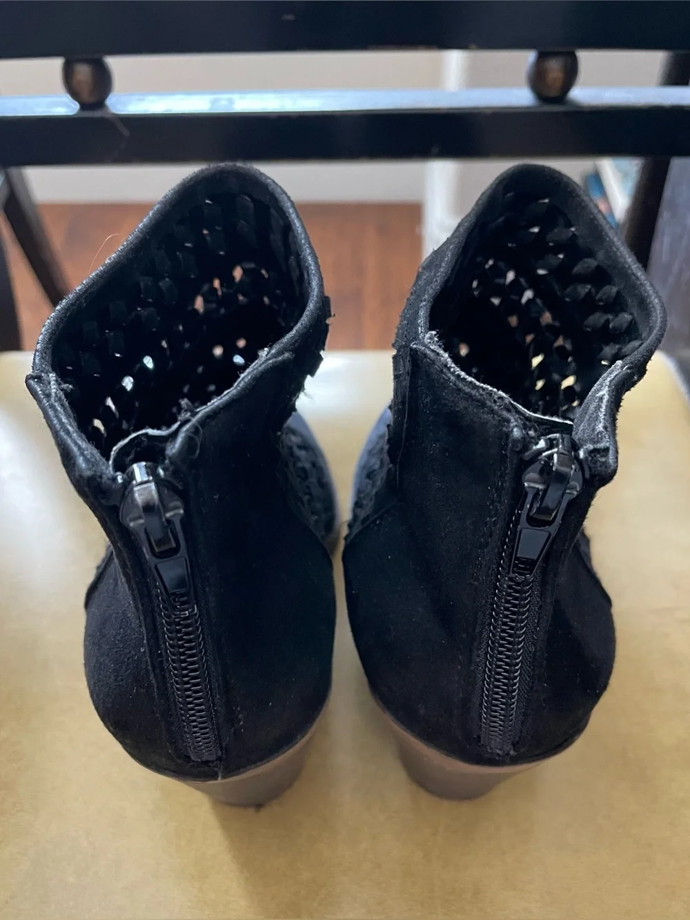 Fergie Black Perforated Booties